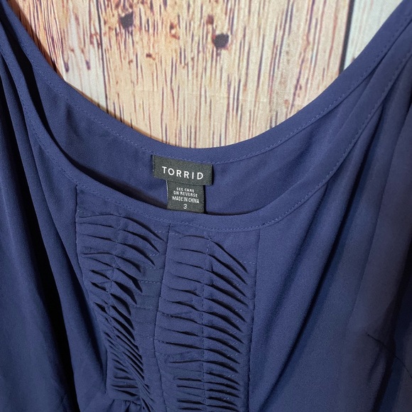Torrid Navy Blue Spaghetti Strap Top Size 3 - Picture 2 of 3